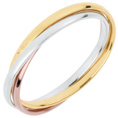 Wedding Ring Saturn Movement - small model - 3 golds, 3 rings