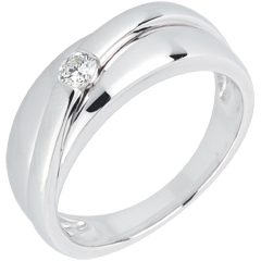 Anillo Solitario diamante Hestia - oro blanco 18 quilates 