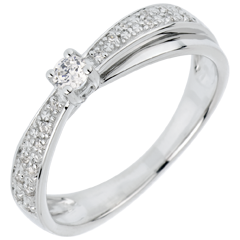 Anillo de Compromiso Destino - Diaphane - oro blanco 18 quilates y diamente 0,1 quilates