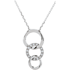 Collar Gala - oro blanco 18 quilates 