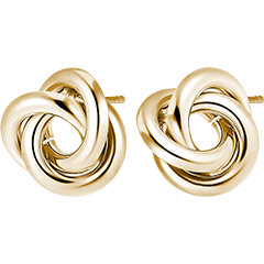 Pendientes Saturno - oro amarillo de 18 quilates