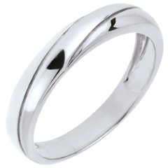 Fede Saturno Trilogia - Oro bianco - 9 carati