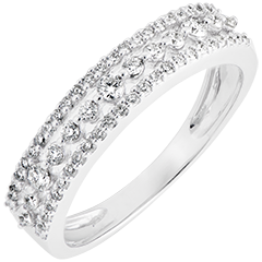 Ring Schicksal - Diane - 375er Weißgold und Diamanten