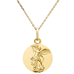 Sint Michaël Medaille – 9 Karaat Geelgoud