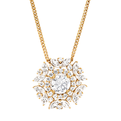 Solarys Ketting – Gerecycled 18 karaat geelgoud en synthetische diamanten