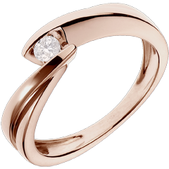 Solitaire Nid Précieux - Ondine - or rose 18 carats - diamant 0.1 carat