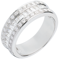 Ring Zauberwelt - Kronprinzessin -Weißgold mit Diamantpavé - 0.88 Karat - 44 Diamanten