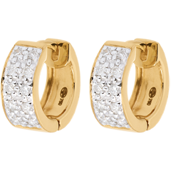 Oorbellen Sterrenbeeld - Astraal - groot model - 18 karaat geelgoud - 0,2 karaat - 20 Diamanten