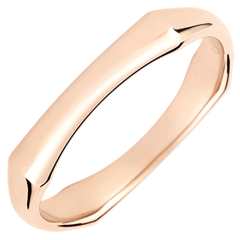 Obrączka Święta Dżungla - 4 mm - złoto różowe 9-karatowe