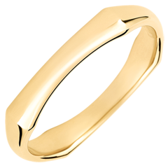 Obrączka Święta Dżungla - 4 mm - złoto żółte 18-karatowe