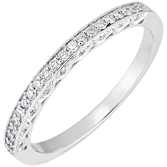 Trouwring Myriade - variatie - witgoud 9 karaat en diamanten