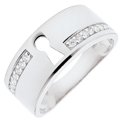 Ring Kostbares Geheimnis - Weißgold und Diamanten - 18 Karat