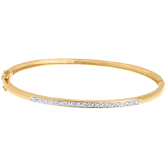 Armreif Diorama in Gelbgold - 11 Diamanten
