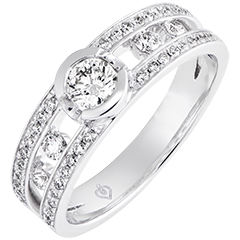 Verlovingsring Leven - Philipine - wit goud 9 karaat en diamanten