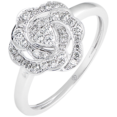 Verlovingsring Ontluiking - Nina - witgoud 18 karaat en diamanten