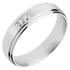 Ring Goldnugget aus Weissgold