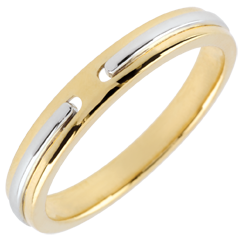 Wedding Ring Promise - yellow gold and white gold - small model - 18 carat