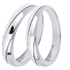 Wedding Rings Duo Saturn Trilogy -White gold Wedding Rings Duo Saturn Trilogy -White gold