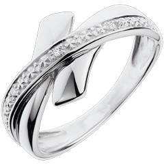 Ring Stammesschmuck- Weißgold mit Diamanten