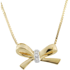 Collier Schleife Carlotta - Gelbgold