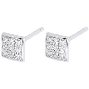 Orecchini Klea - Oro bianco -18 carati - 18 Diamanti