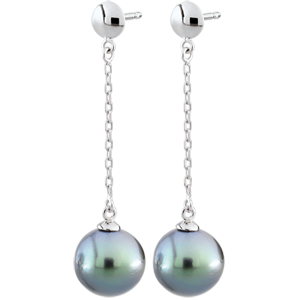 Orecchini Amura - Oro bianco - 9 carati - 2 Perle 