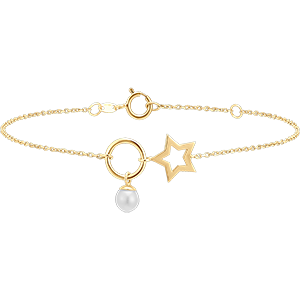 Bracciale Abbondanza - Stella - oro giallo 9 carati e perla