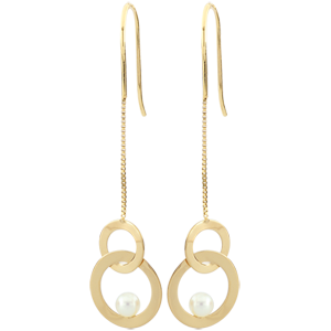 Boucles d'oreilles Perchoirs nacrés - perles - or jaune 9 carats