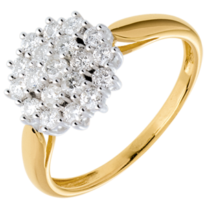 Kaleidoscope ring paved diamonds - 0.61 carat - 19 diamonds