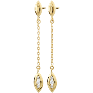 Boucles d'oreilles Calissons - or jaune 9 carats