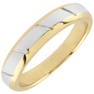 Yellow Gold and White Gold Magnus Wedding Band