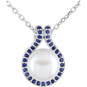 Adélie Pendant with pearls and sapphires