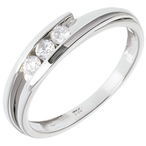 Trilogy Precious Nest - Fusion - white gold - 0.16 carat - 3 diamonds - 18 carats