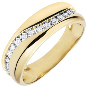 Ring Amour - Diamantenschwarm - Gelbgold - 9 Karat