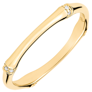 Anello Giungla Sacra - Multi diamanti 2 mm - oro giallo 18 carati