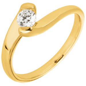 Anello solitario Passione Eterna - Oro giallo - 18 carati - Diamante - 0.24 carati