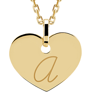 Anhänger herzförmig mit Gravur - Gelbgold, 9 Karat - Kollektion ABC Yours - Edenly Yours