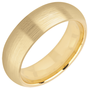 Anillo de matrimonio 6 mm « l’Atelier » 21094 - Oro amarillo hilo 18 quilates - Confort