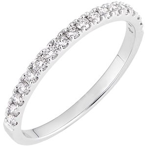 Anillo de Matrimonio Betina - oro blanco de 18 quilates y diamantes