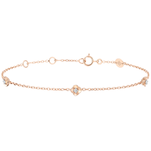 Armband Ontluiking - Kroon van rozen - Diamanten roségoud - 18 karaat goud