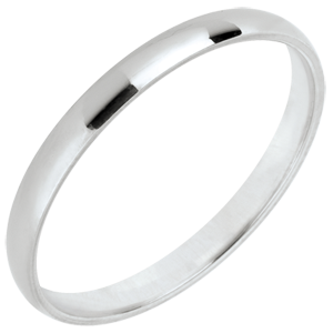 « L'Atelier » nº 20330 - Alliance 2 mm Or blanc poli 18 carats - Fin