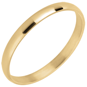 « L'Atelier » Nº20322 - Wedding rings 2 mm Yellow gold polished 18 carats - D-shaped
