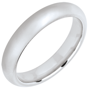 « L'Atelier » No. 40052 - Wedding rings 4 mm Platinum polished - Heavy Court