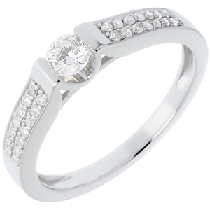 Bague de Fiançailles Destinée - Arche - diamant 0.18 carat -18 carats