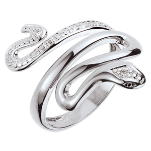 Ring Imaginary Walk - Precious Menace - White Gold and diamonds - 18 carats