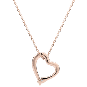 Necklace Imaginary walk - Snake of love - small model - rose gold diamond- 9 carats
