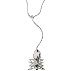 Necklace Imaginary Walk - Spider Queen - white gold and diamonds