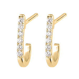 Boucles d'oreilles Demi-créoles Fraîcheur - Ella - or jaune 18 carats et diamants
