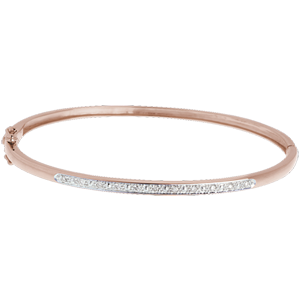 Bracciale rigido Diorama - Oro rosa - 18 carati - 11 Diamanti - carati 0.1