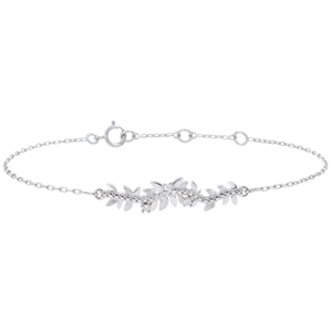 Bracelet Enchanted Garden - Foliage Royal - White gold and diamonds - 9 carat
